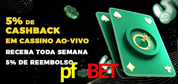 Promoções do cassino ao Vivo pf bet